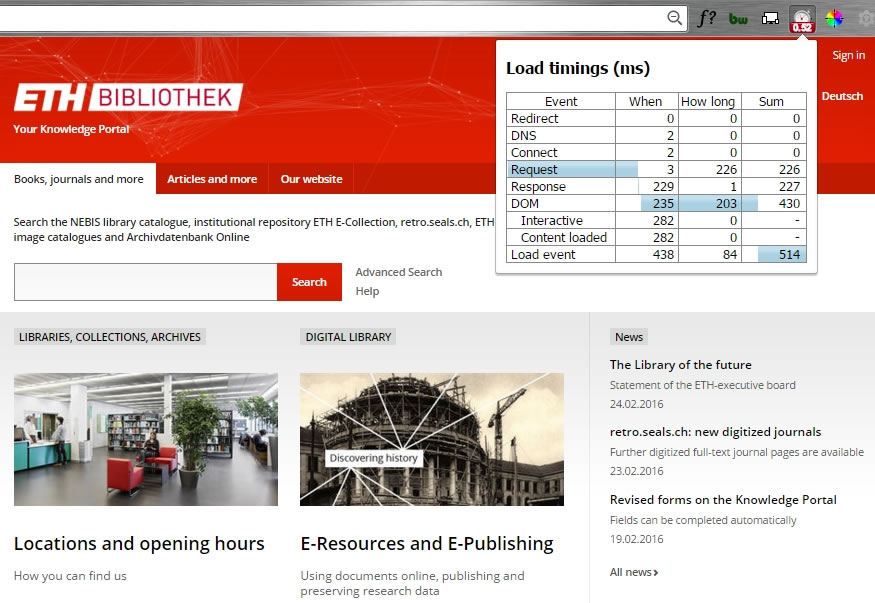 20160223_Innovation@ETH-Bibliothek_Page-Load_Time_EN